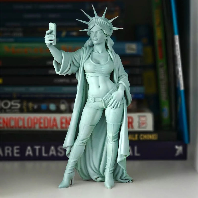 Statue of Liberty, selfie goddess sculpture