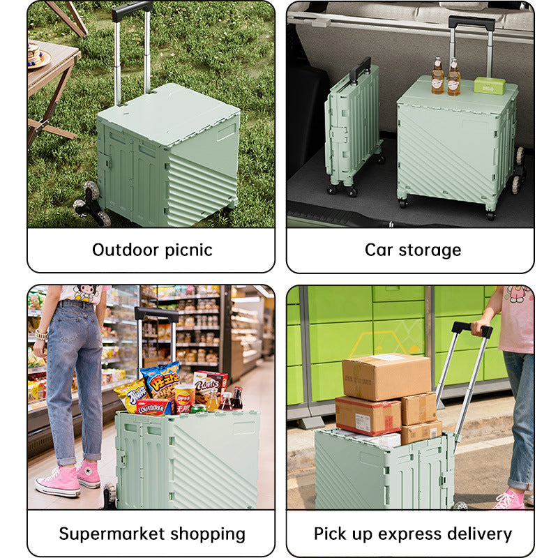 Folding Utility Wagon with Lid