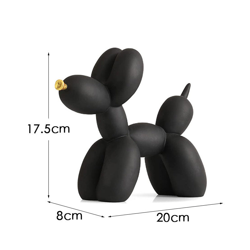 Black and white plaid balloon dog
