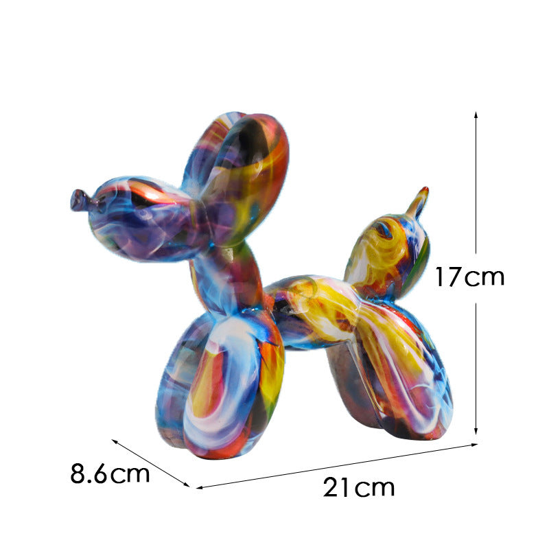 Black and white plaid balloon dog