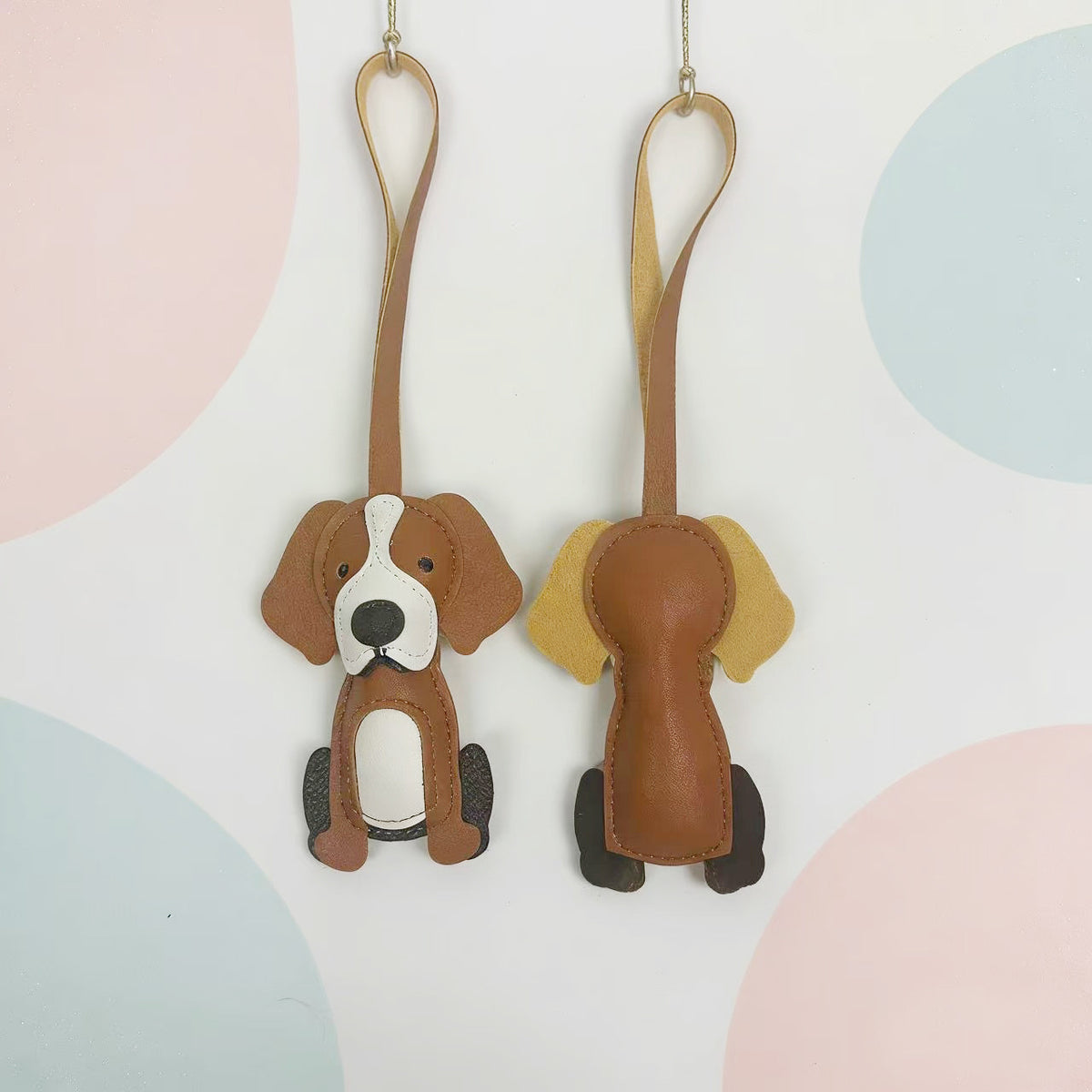 Border Collie, Dog Leather Keychain
