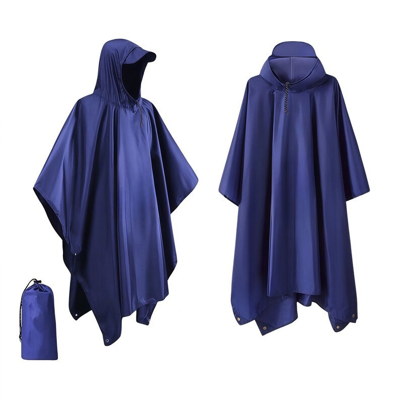 Lightweight Hooded Rain Poncho