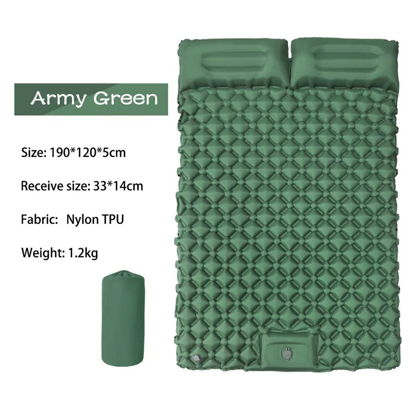 Inflatable Sleeping Pad with Pillow | 1–2 People