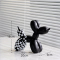 Black and white plaid balloon dog