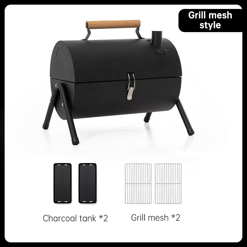 Portable Double-Sided Charcoal Grill
