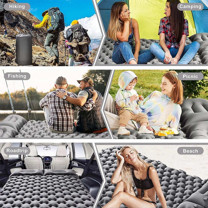 Inflatable Sleeping Pad with Pillow | 1–2 People