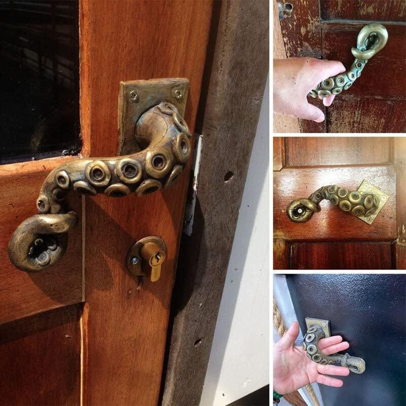 Steampunk octopus door handle