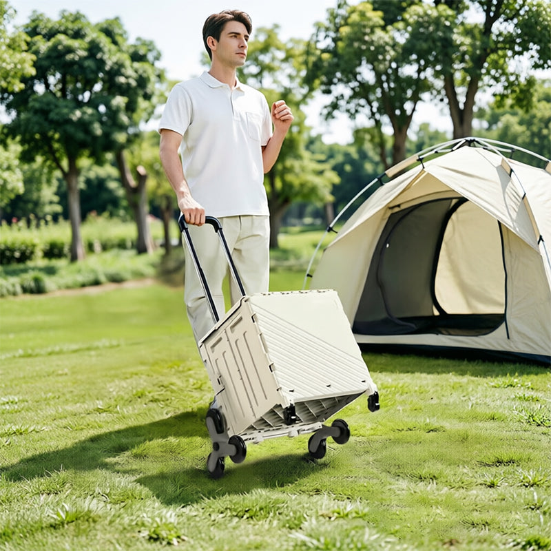 Folding Utility Wagon with Lid