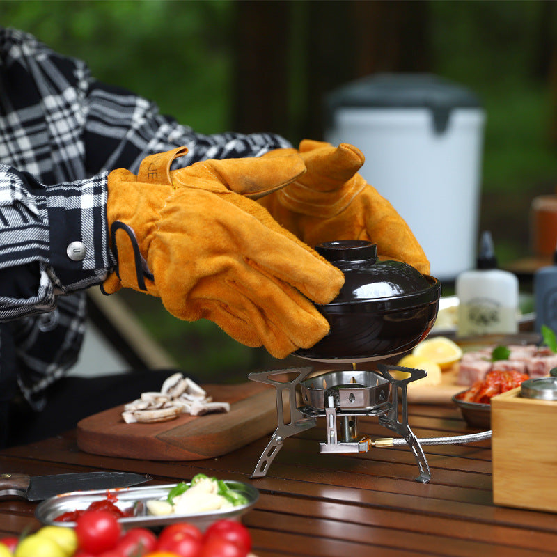 Cowhide Camping & BBQ Gloves