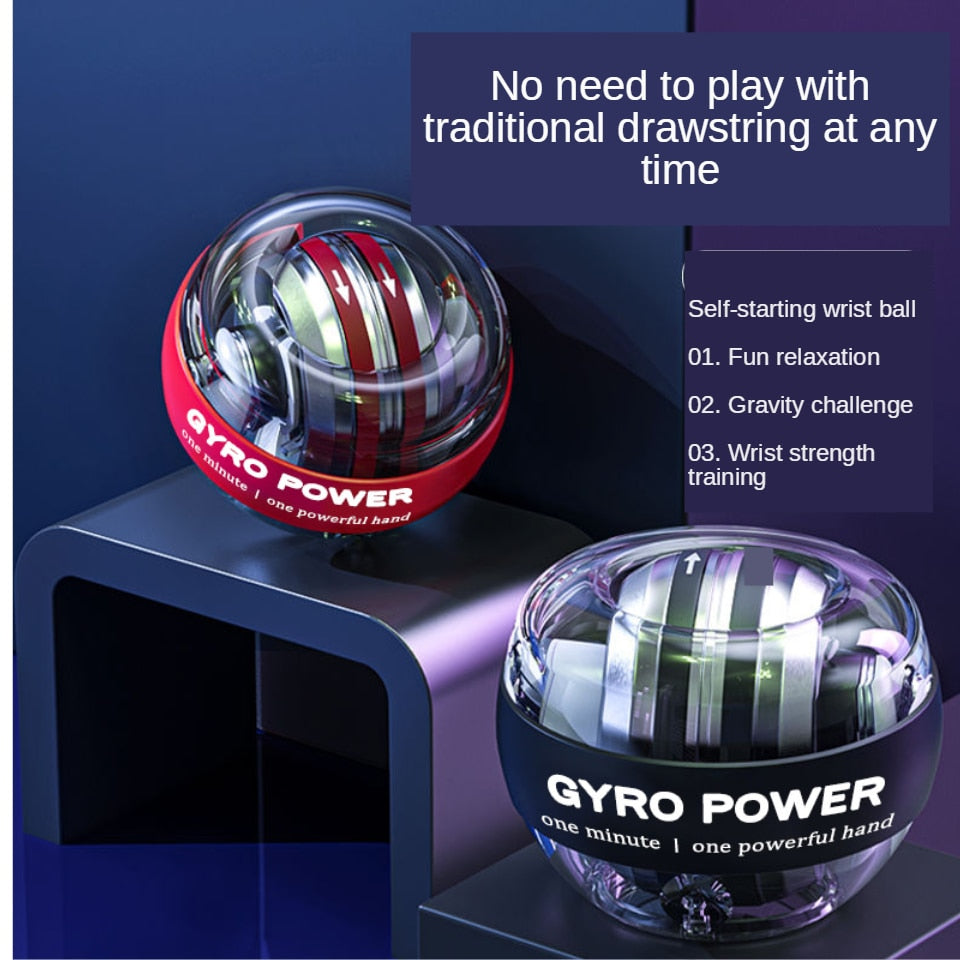 Self-Starting Gyroscopic Wrist Trainer with Counter