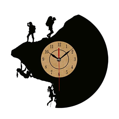 Vinyl Record CLIMBING motive Wall Clock