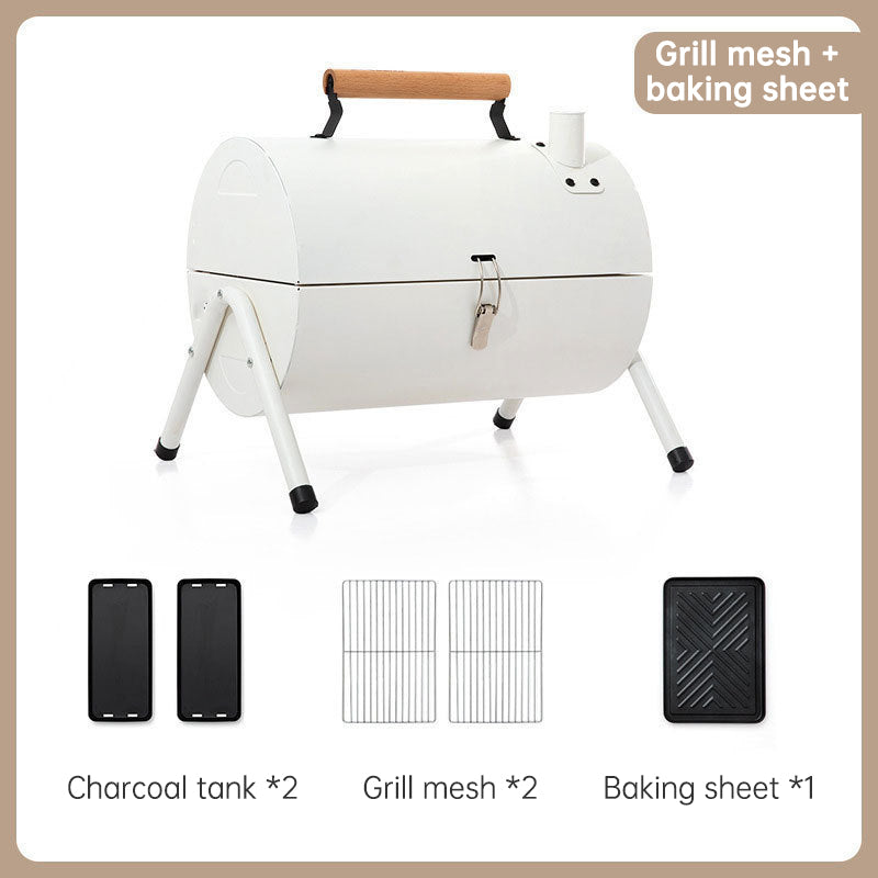 Portable Double-Sided Charcoal Grill
