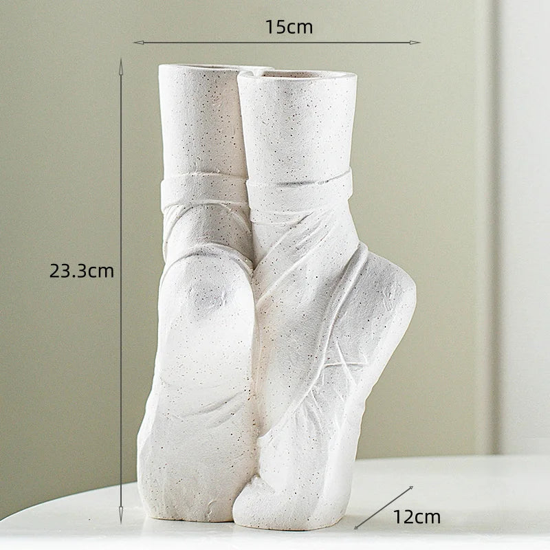 Ceramic Vase Ballet Shoes Dancer