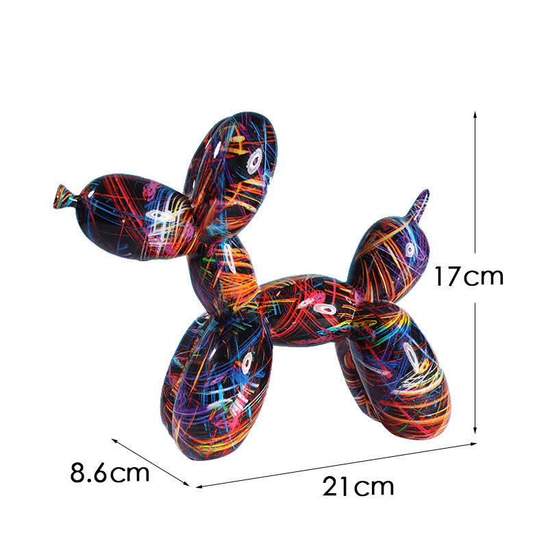 Black and white plaid balloon dog