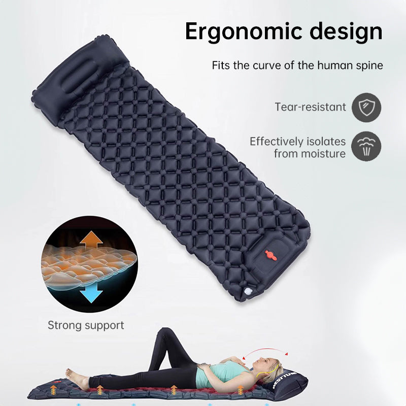Double Camping Sleeping Pad | Pillow & Pump