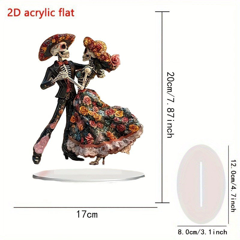 Mexican Skeleton Dancers, Day of the Deads  Statue with Base