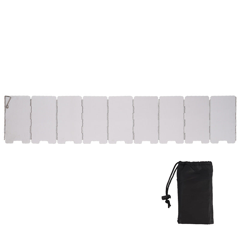 Folding Aluminum Stove Windscreen | 9 Panels