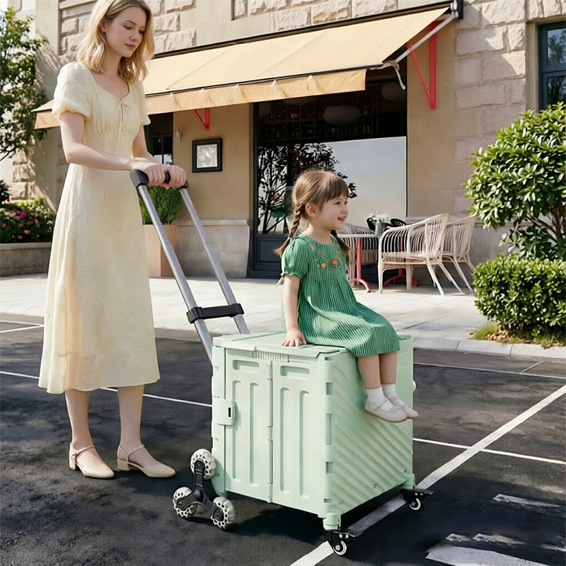 Folding Utility Wagon with Lid