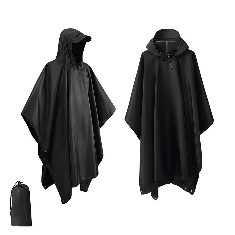 Lightweight Hooded Rain Poncho