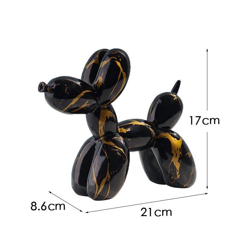 Black and white plaid balloon dog