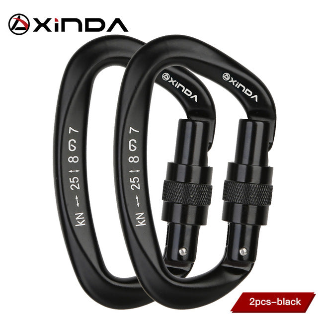 XINDA D-Shaped Screwgate Carabiner | 25kN