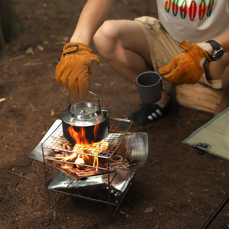 Cowhide Camping & BBQ Gloves