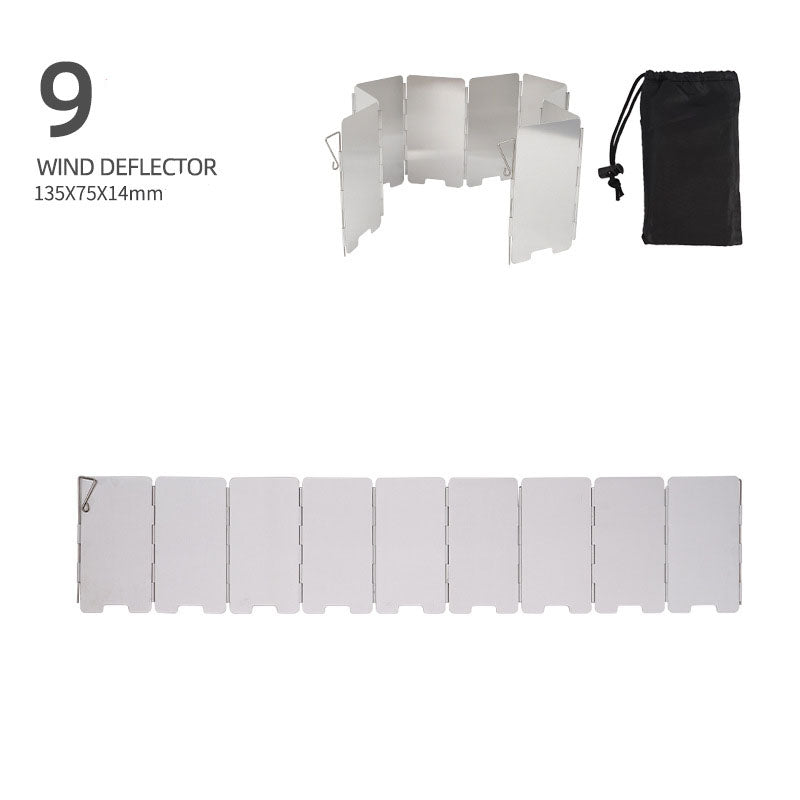 Folding Aluminum Stove Windscreen | 9 Panels