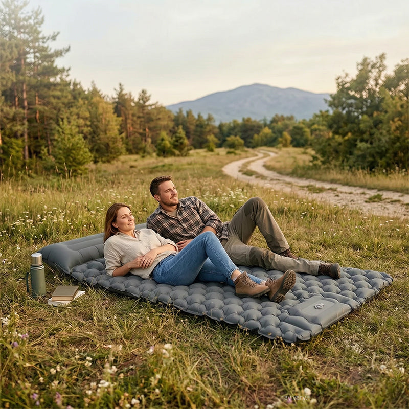 Inflatable Sleeping Pad with Pillow | 1–2 People
