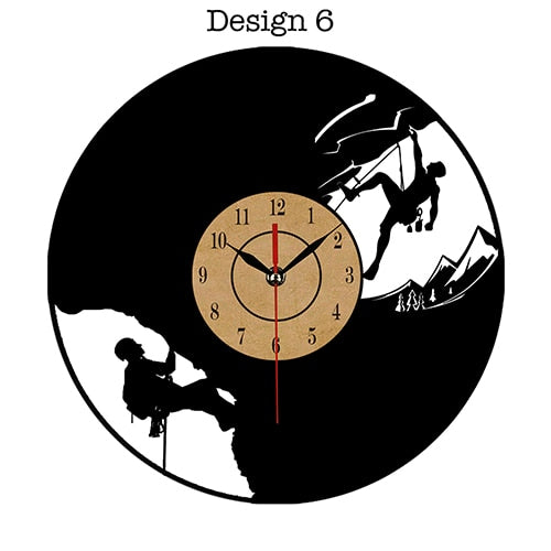 Vinyl Record CLIMBING motive Wall Clock