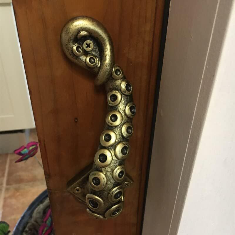 Steampunk octopus door handle