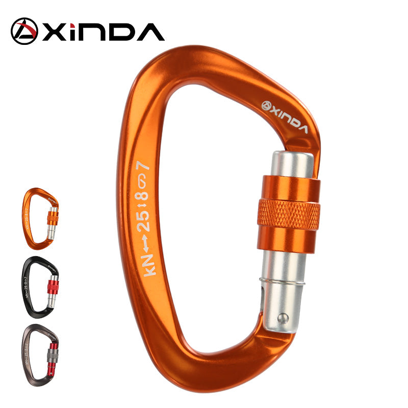 XINDA D-Shaped Screwgate Carabiner | 25kN
