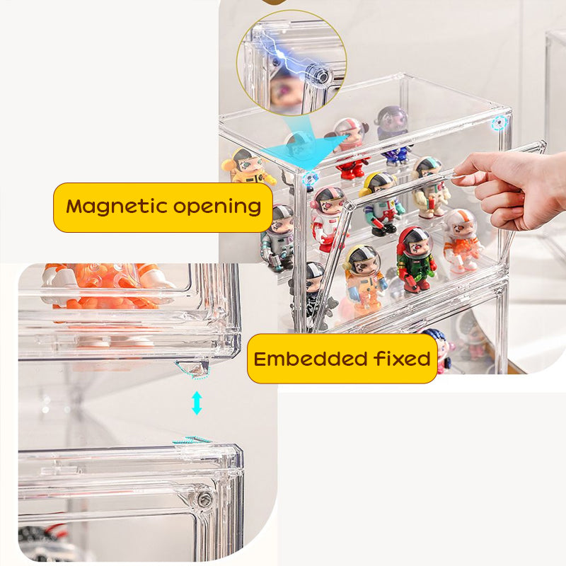 Foldable Magnetic Acrylic Case - Display & Protect Action Figures