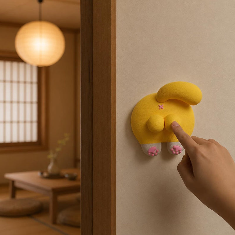 Orange Cat Light Switch Decal | 3D Design