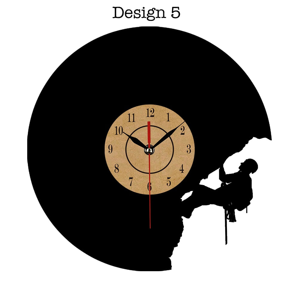 Vinyl Record CLIMBING motive Wall Clock