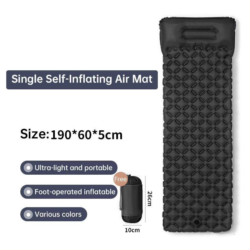 Double Camping Sleeping Pad | Pillow & Pump