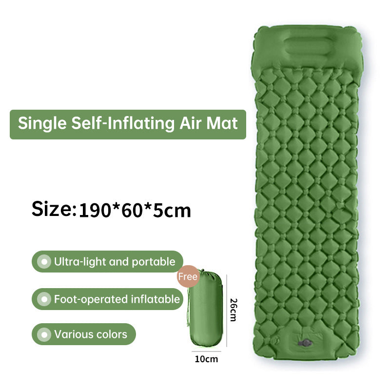 Double Camping Sleeping Pad | Pillow & Pump