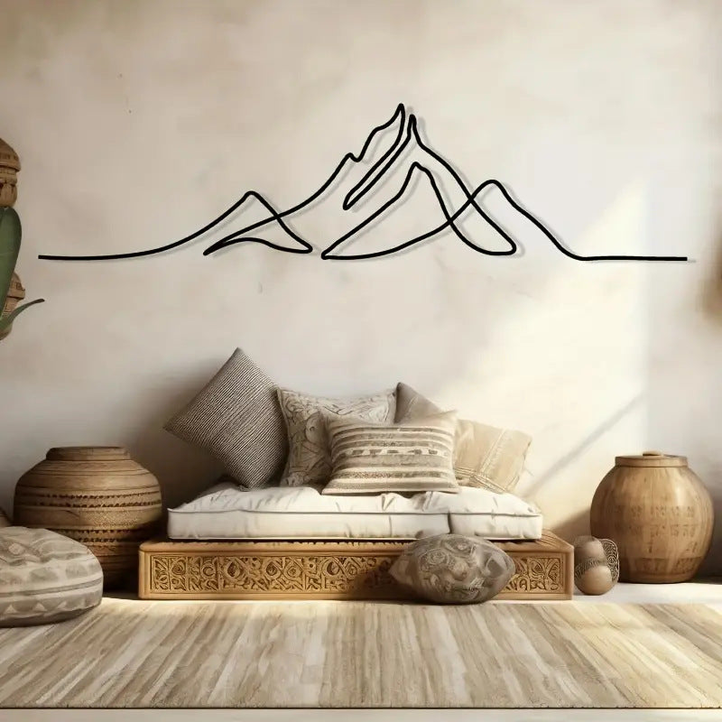 Black Metal Monutain Gable Decoration
