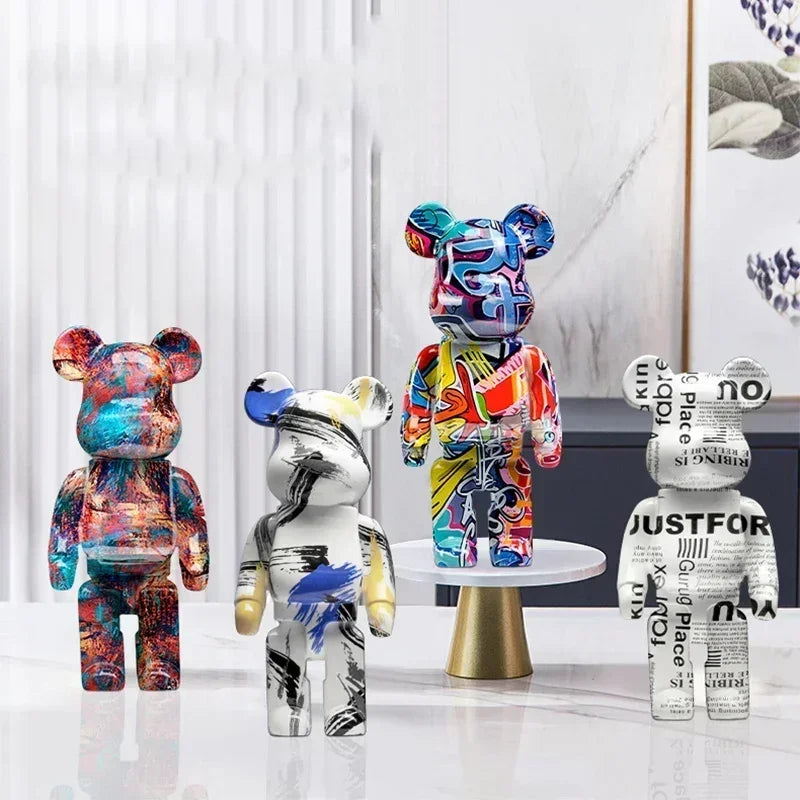 27cm Graffiti Bear Statue