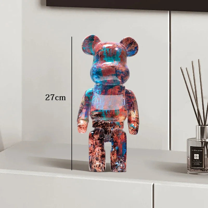 27cm Graffiti Bear Statue