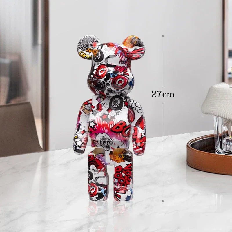 27cm Graffiti Bear Statue