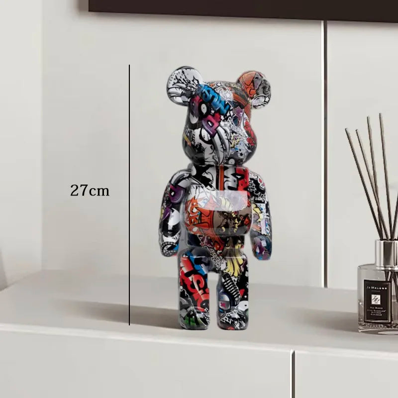 27cm Graffiti Bear Statue