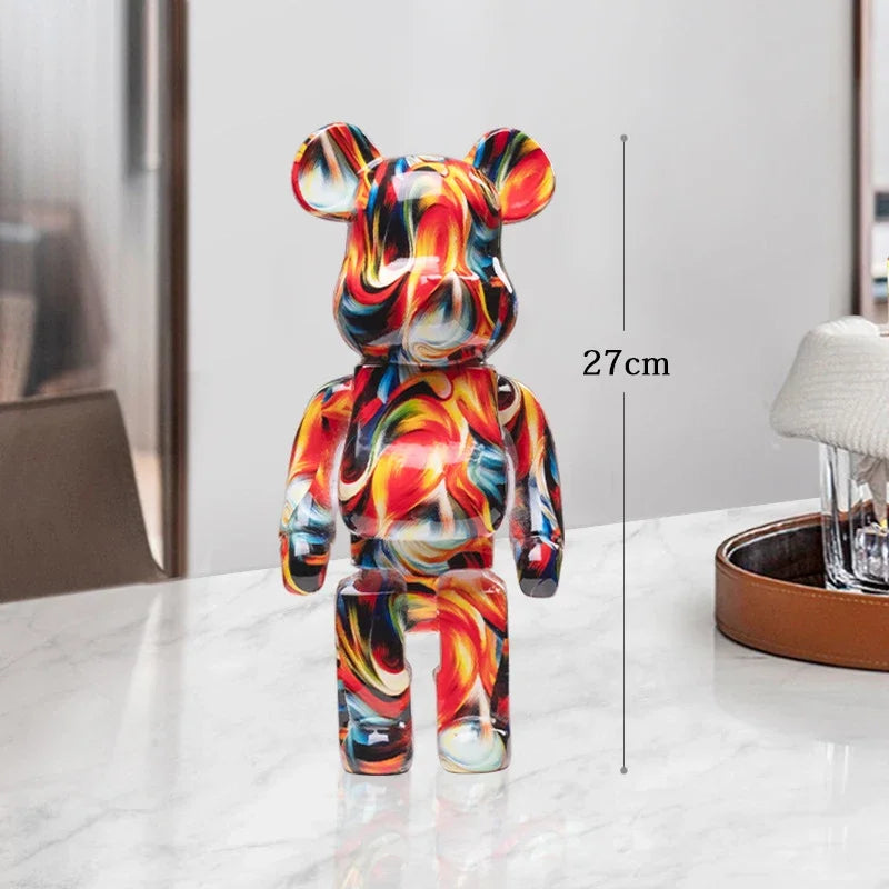 27cm Graffiti Bear Statue