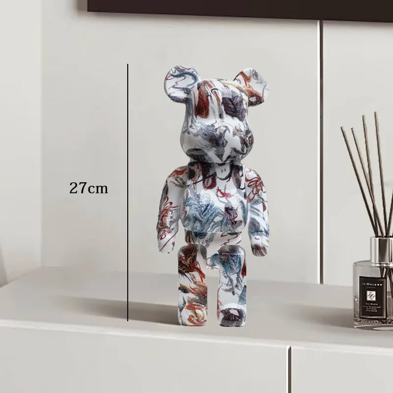 27cm Graffiti Bear Statue