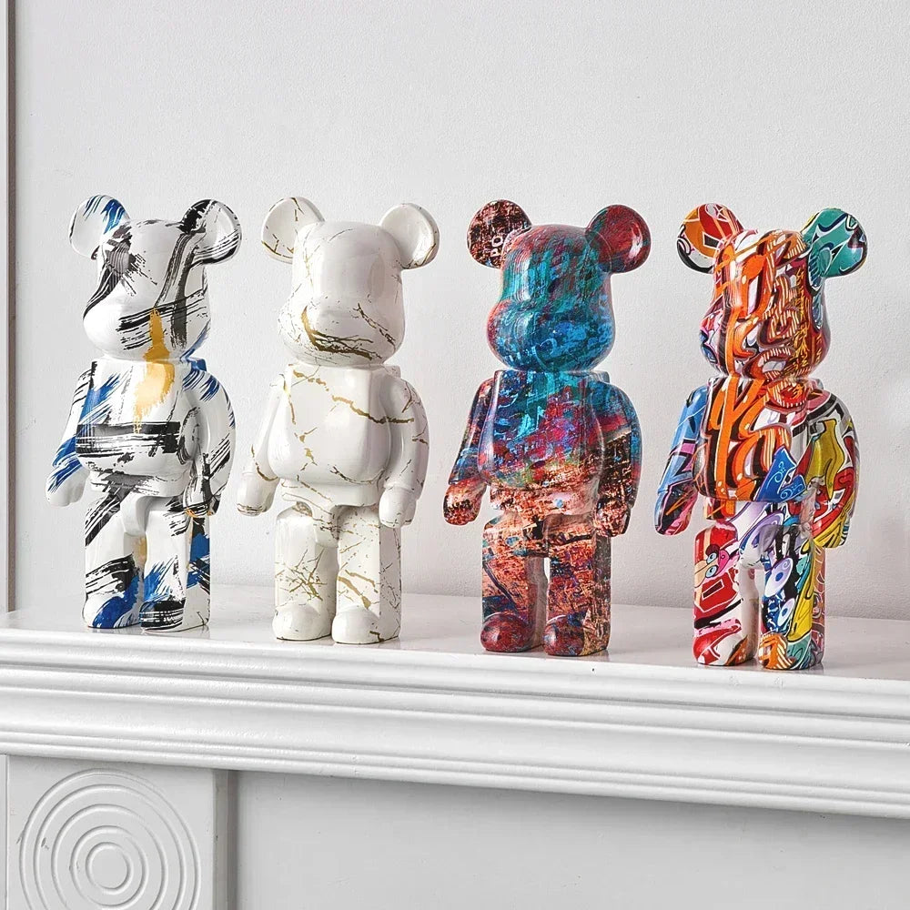 27cm Graffiti Bear Statue