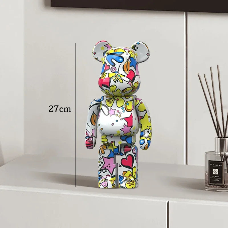 27cm Graffiti Bear Statue