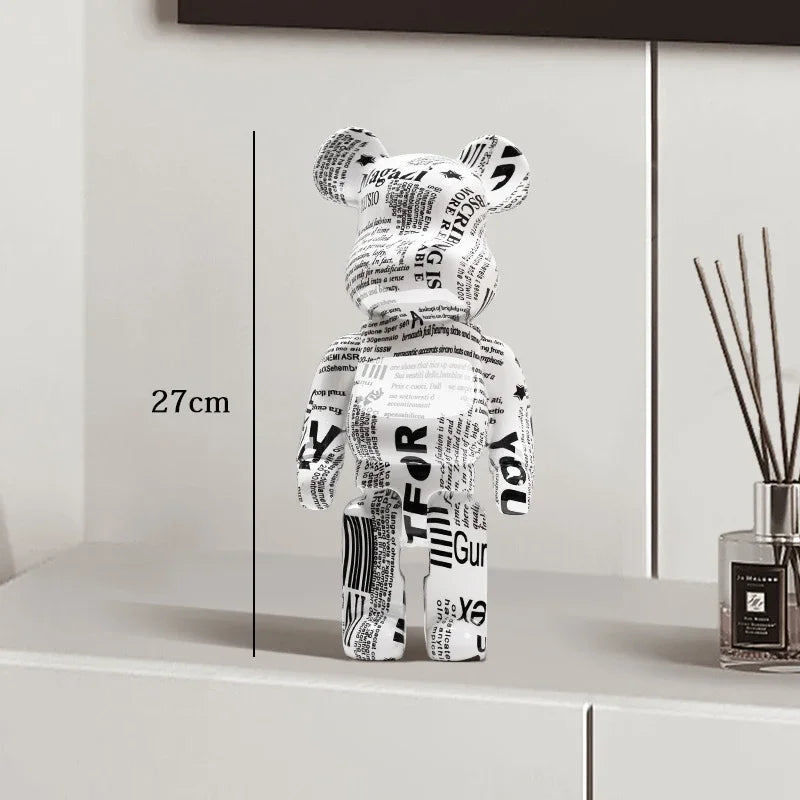 27cm Graffiti Bear Statue