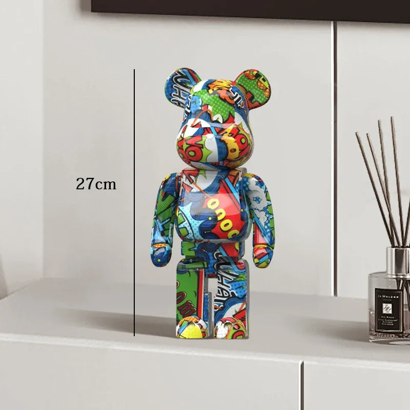 27cm Graffiti Bear Statue