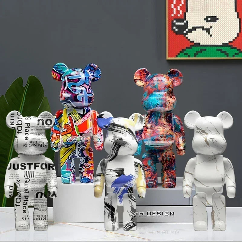 27cm Graffiti Bear Statue