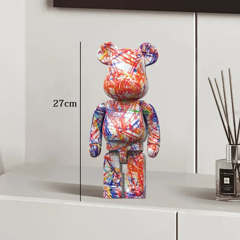 27cm Graffiti Bear Statue