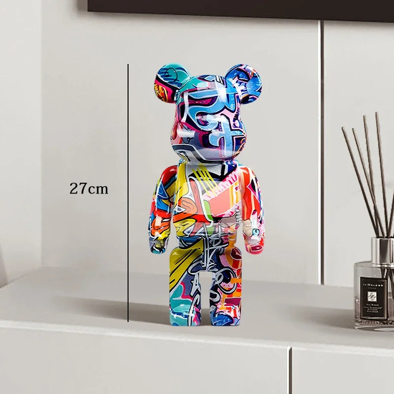 27cm Graffiti Bear Statue